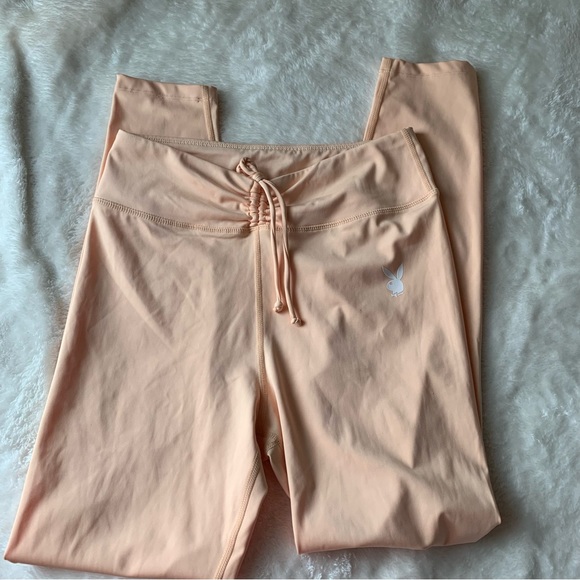 Missguided Pants - Playboy x missguided cream leggings size 8